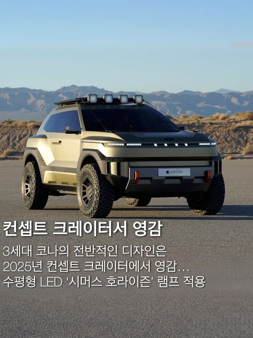 “2세대는 버리는 카드?”…현대차, 코나 3세대 풀체인지 개발중…전면부 디자인 유출 이미지 4/7
