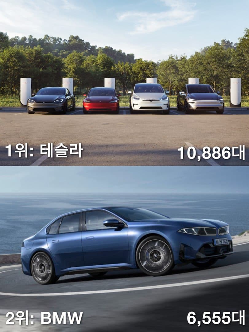 5월 수입차 판매 29,860대… 테슬라 1위, BYD 7위로 중국차 첫 10위권 진입 이미지 2/6