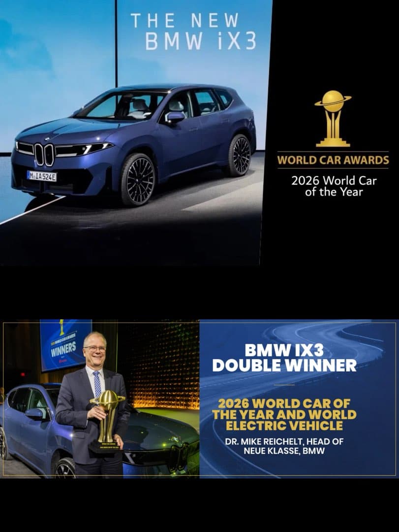 BMW '더 뉴 iX3', '2026 월드 카 어워즈' 에서 ‘세계 올해의 차’ 및 ‘세계 올해의 전기차’ 동시 수상 이미지 2/5