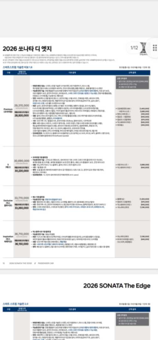 2026 쏘나타 이미지 1/2