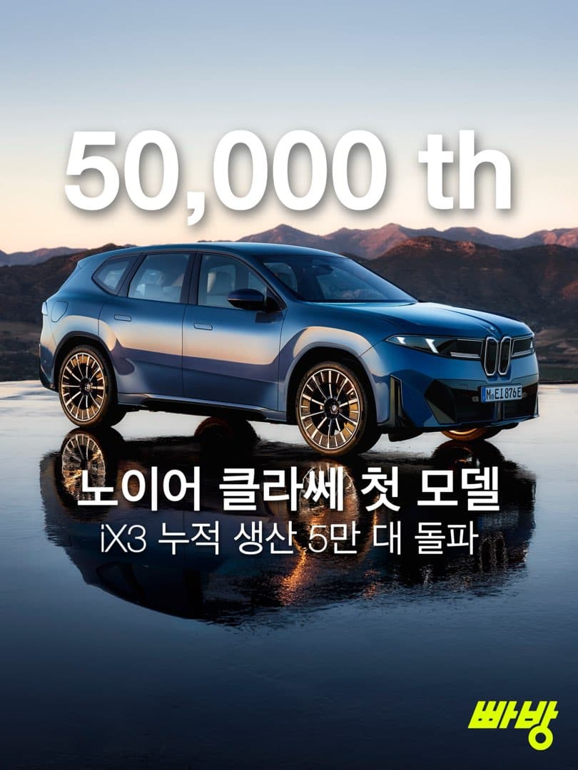 BMW 신형 iX3, 5만 대 생산 돌파…역대 최단 기간 양산 기록... 이미지 1/5