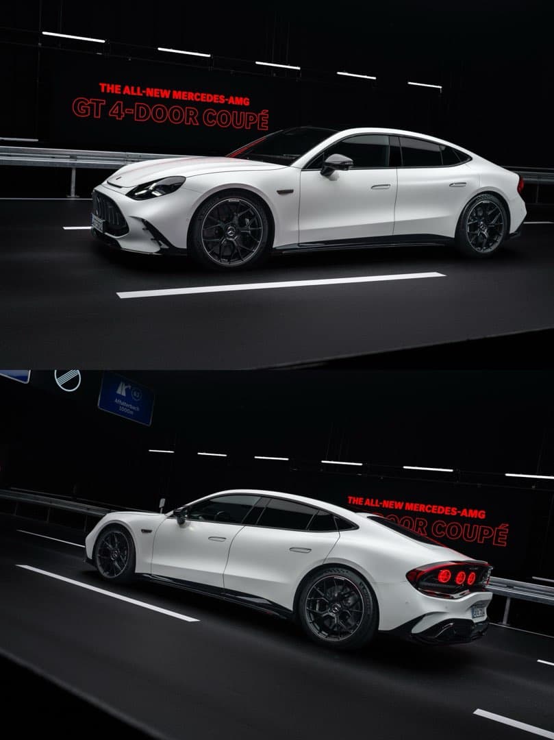 메르세데스-AMG GT 4-도어 쿠페 순수 전기 모델 공개… GT 63 기준 1,153마력·0→100km/h 2.1초 이미지 2/9