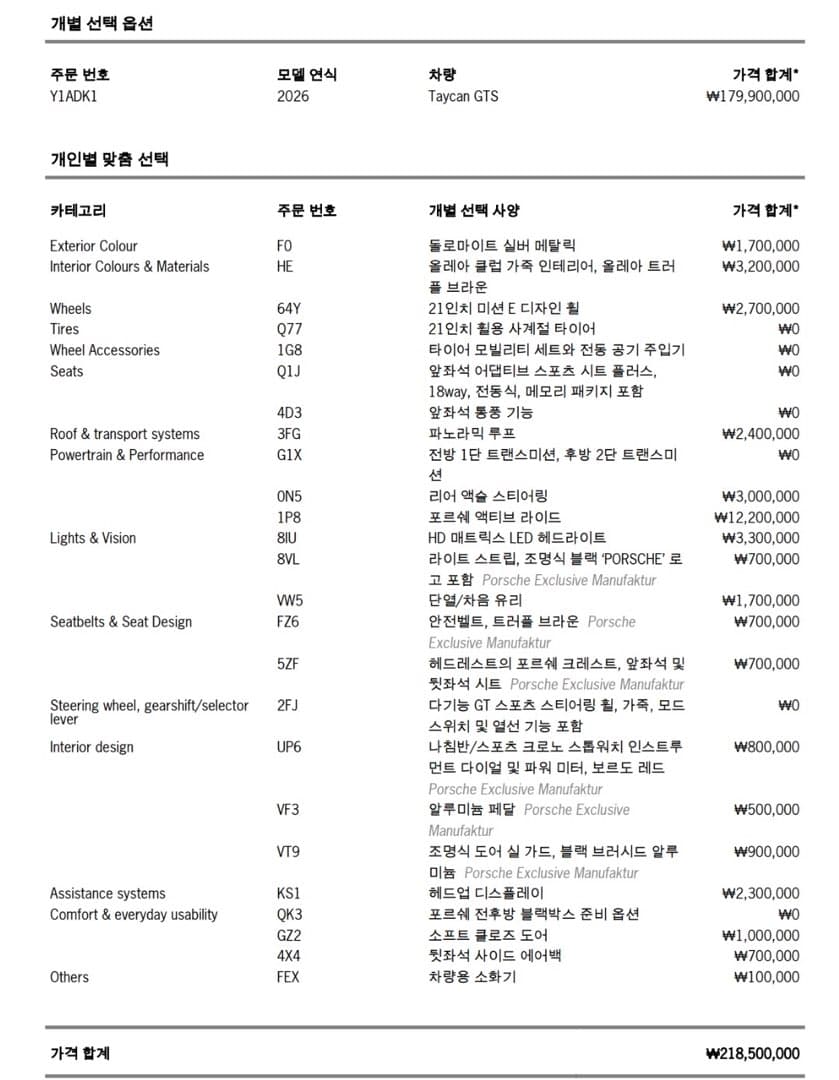타이칸 gts 계약했습니다 이미지 1/2