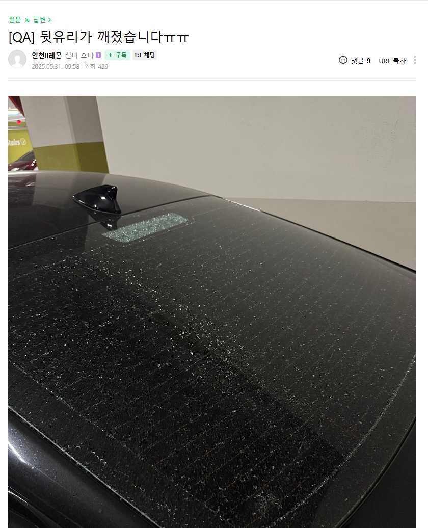 23년식 k8 뒷유리 자파현상 이미지 5/10