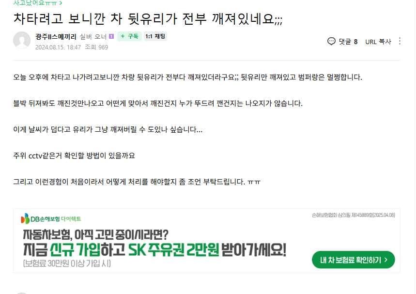23년식 k8 뒷유리 자파현상 이미지 8/10