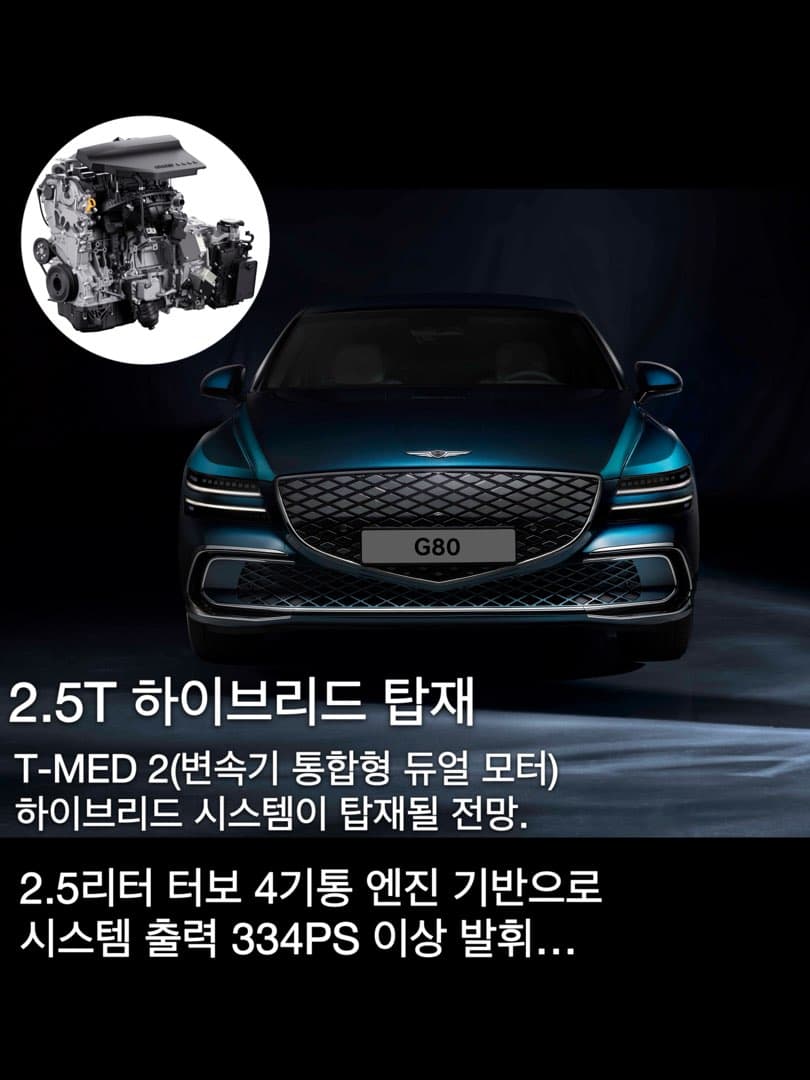 제네시스 G80 하이브리드 프로토타입 스파이샷 포착 이미지 4/7