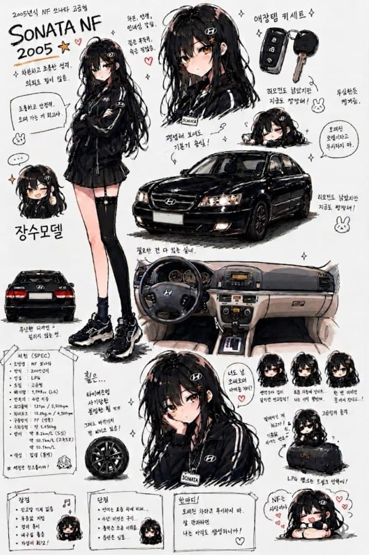 요즘 자차 모에화가 유행인가보네요 이미지 1/3