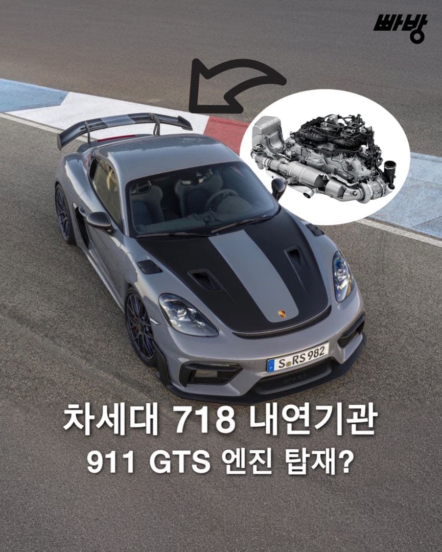 포르쉐, 차세대 718 내연기관 모델, 911 GTS 파워트레인 적용? 이미지 1/7