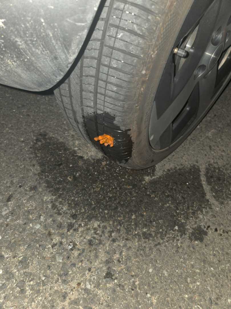 밑에 타이어 나사박힌거 보고 이미지 3/3