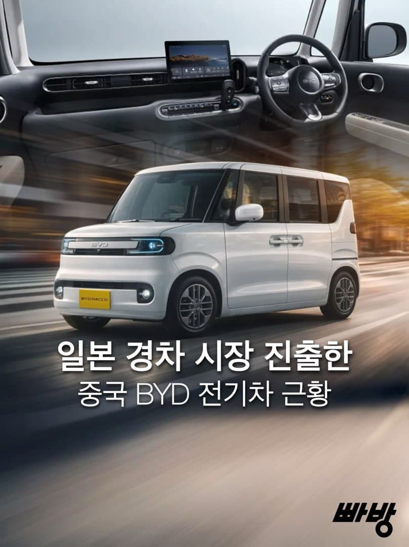 “현지 기준 1,900만 원대“…BYD, 일본 내수 시장 노린다…경형 전기차 ‘라코’ 출시 이미지 1/8