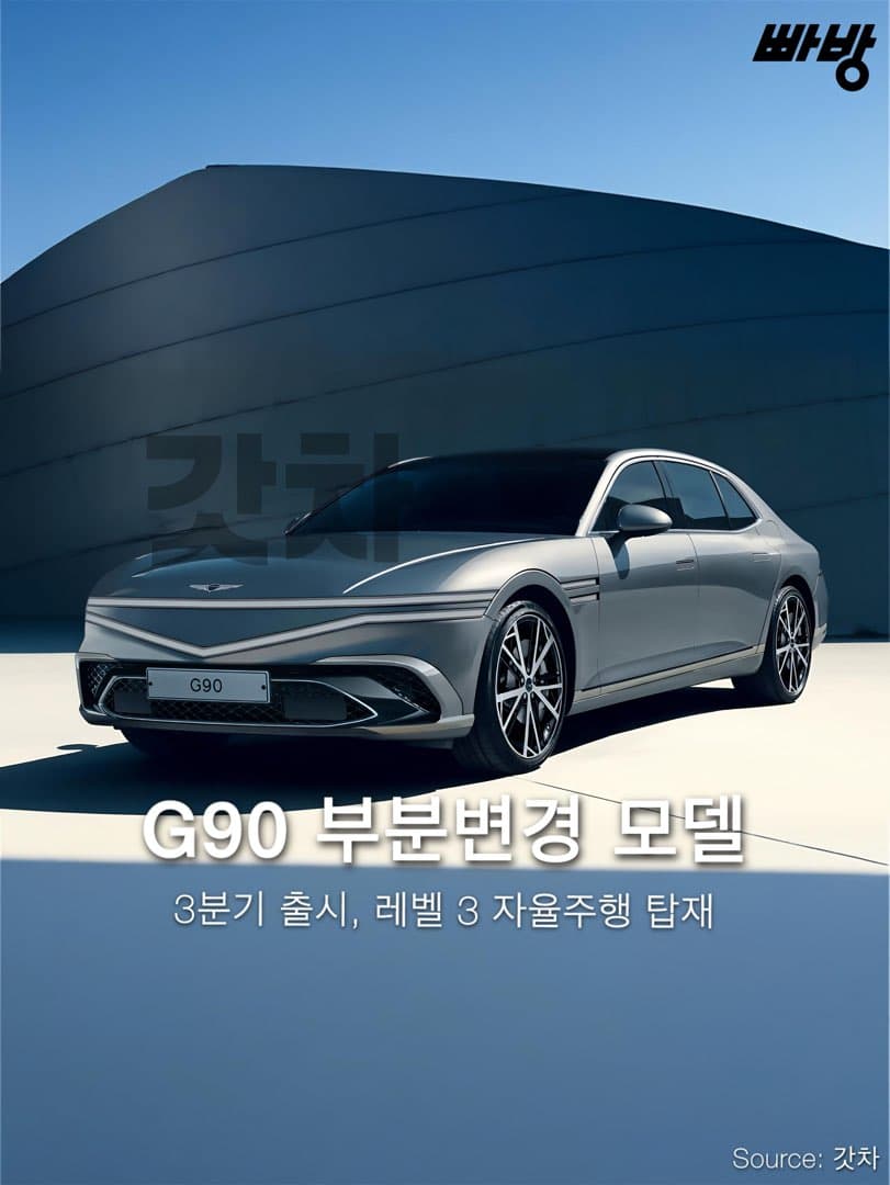 “레벨3 자율주행•3분기 출시” 제네시스, G90 부분변경 모델 ‘레벨 3’ 자율주행 기능 탑재? (루머) 이미지 1/7