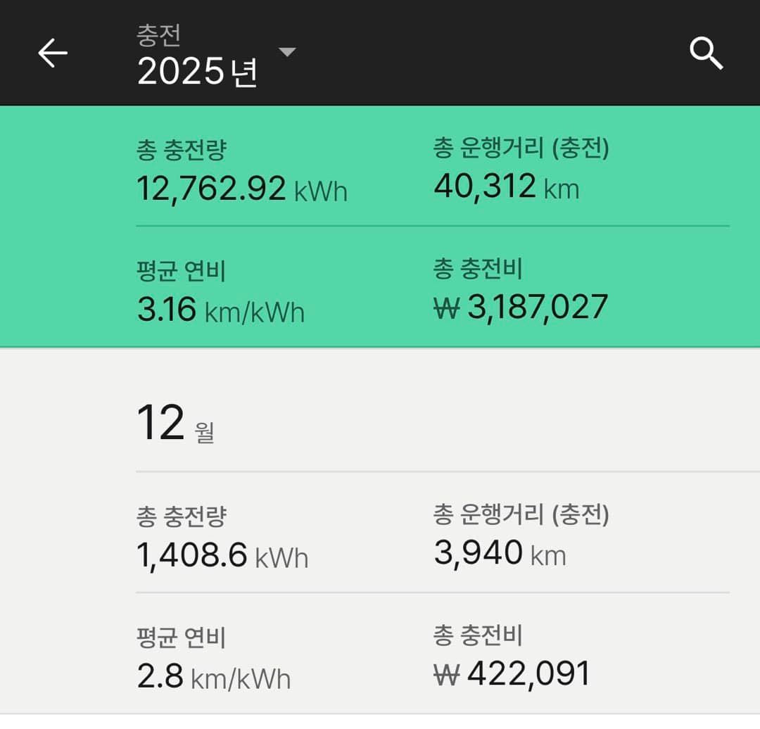 아이오닉 5N 12월 연비 결산 이미지 1/1